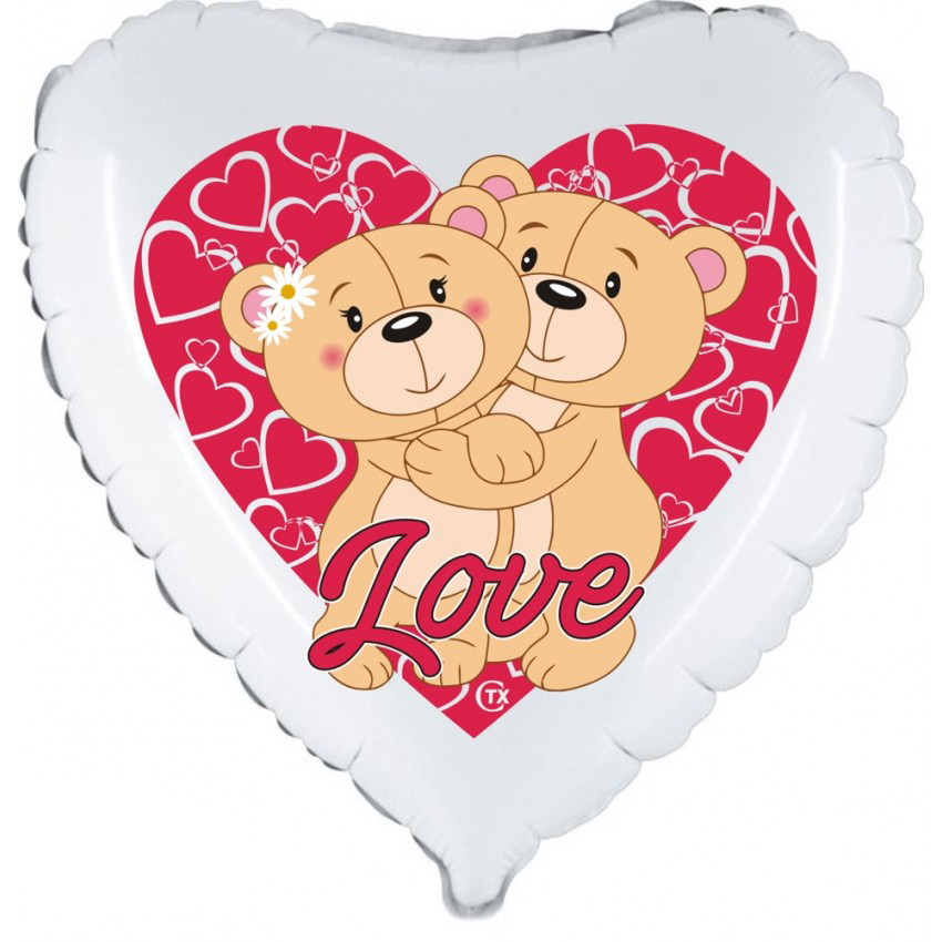 Palloncini Mylar CTX+ - Love Orsetti (18”)